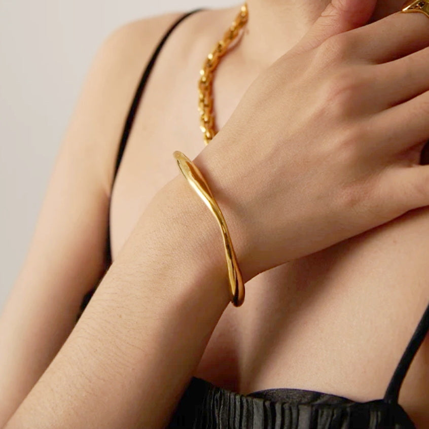 Gold Lava Bangle