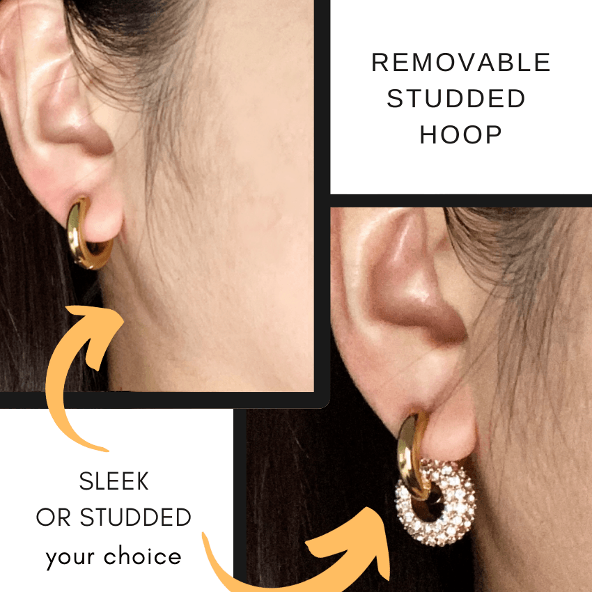 Double Hoop Drop Earrings - Val Royce Jewellery