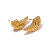 Rippled Curve Studs - Val Royce Jewellery