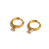 Solitaire Mini Hoops - Val Royce Jewellery