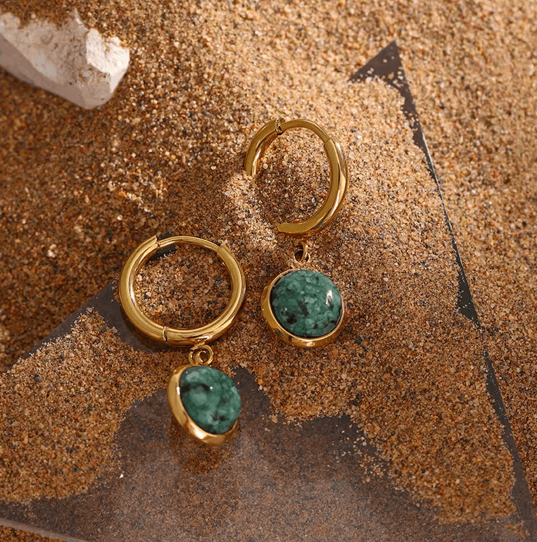 Jasper Solitaire Drop Earrings - Val Royce Jewellery