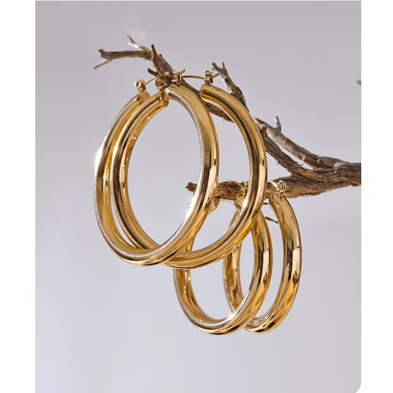 Large & Light Hoop Earrings - Val Royce Jewellery