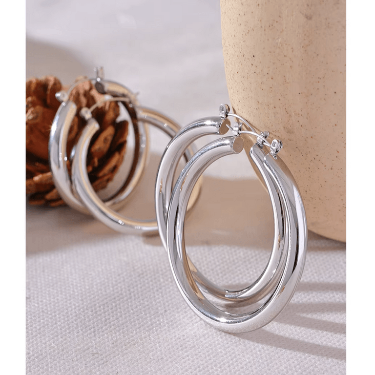 Large & Light Hoop Earrings - Val Royce Jewellery