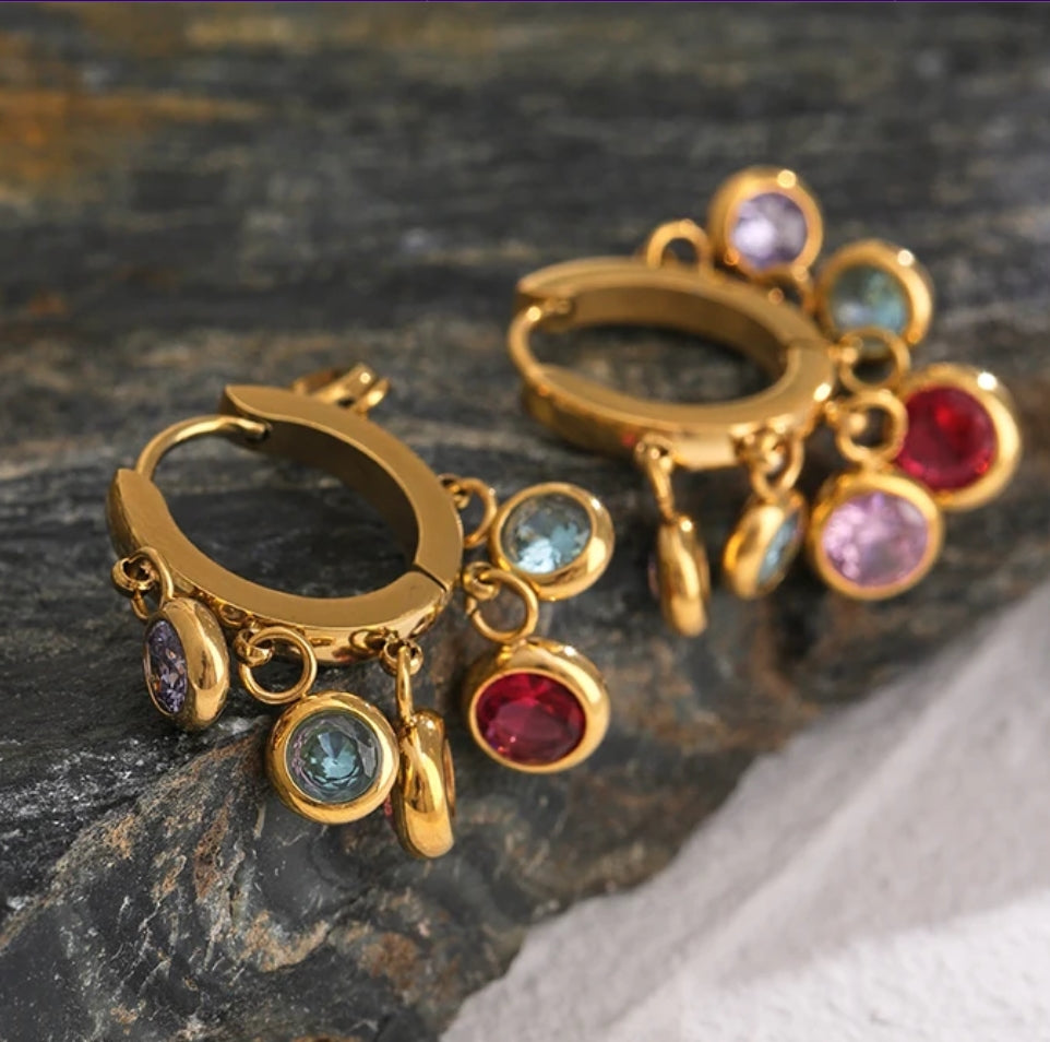 Gem Charm Earrings