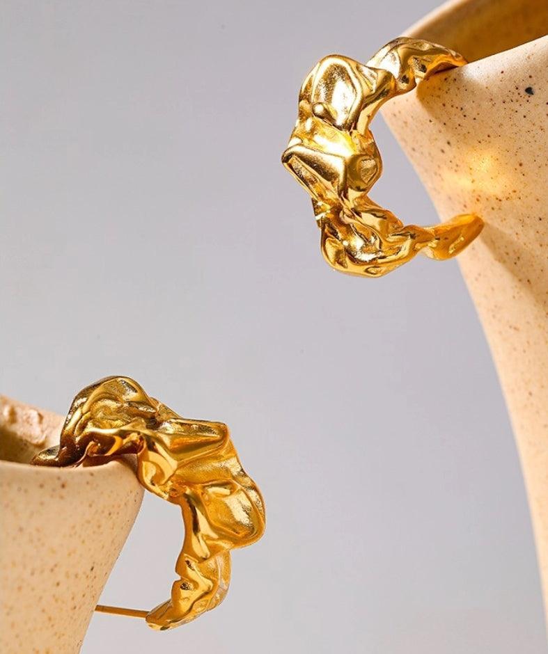 Abstract Molten Tapered Stud Earrings - Val Royce Jewellery