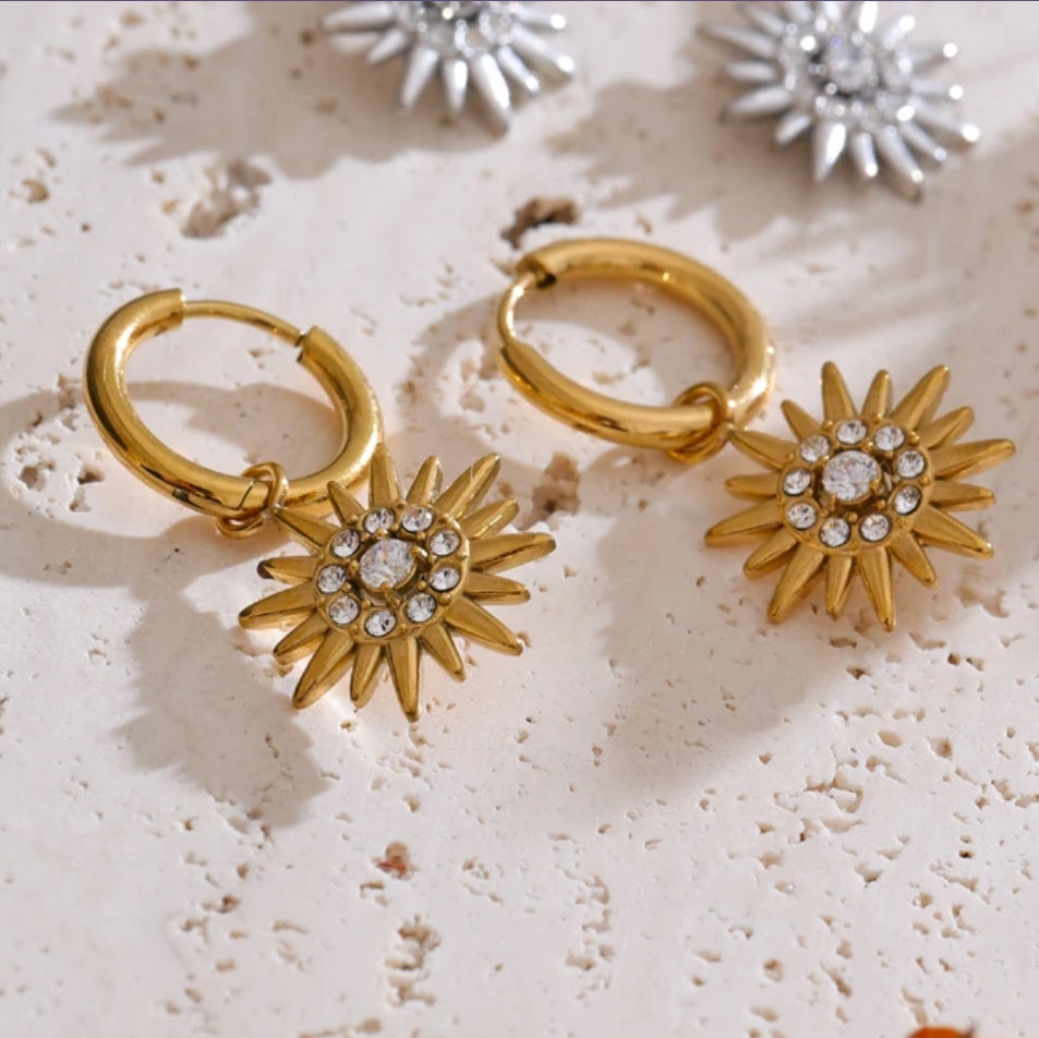 Sunburst Drop Earrings