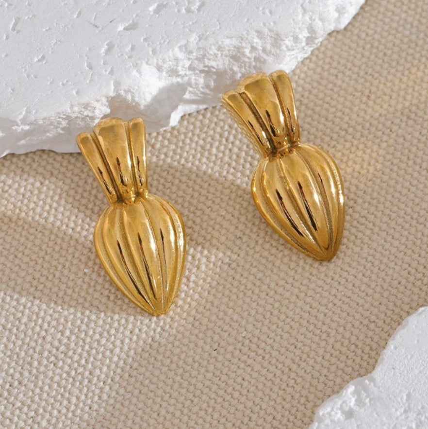 Golden Pod Earrings