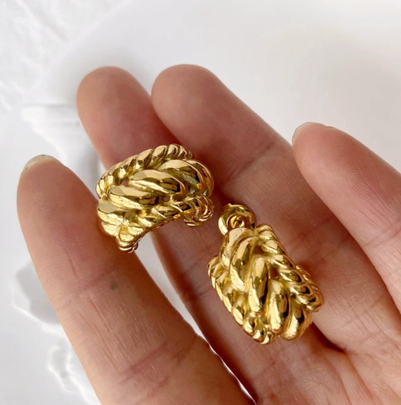 Chunky Braid Hoops