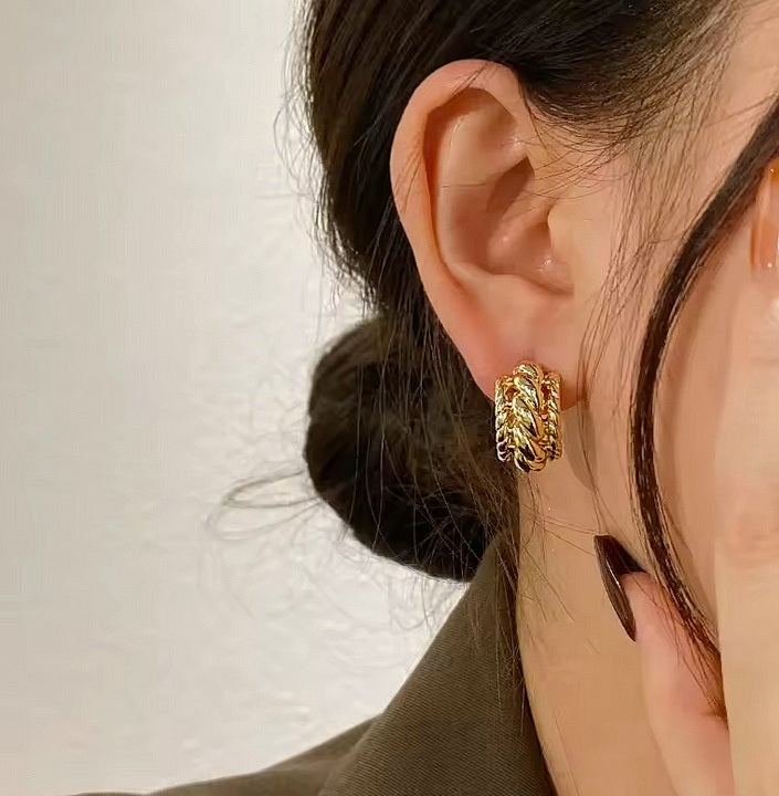 Chunky Braid Hoops