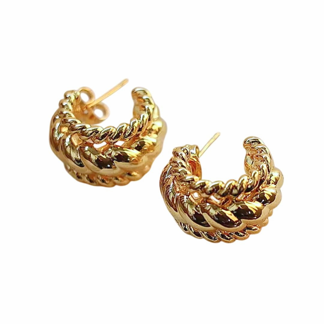 Chunky Braid Hoops