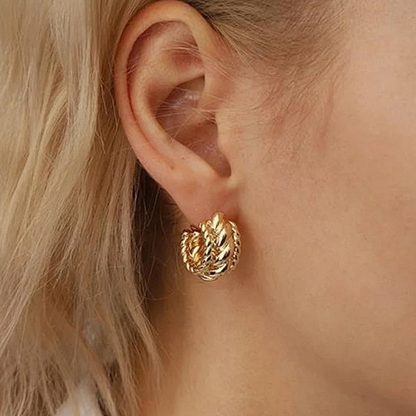 Chunky Braid Hoops