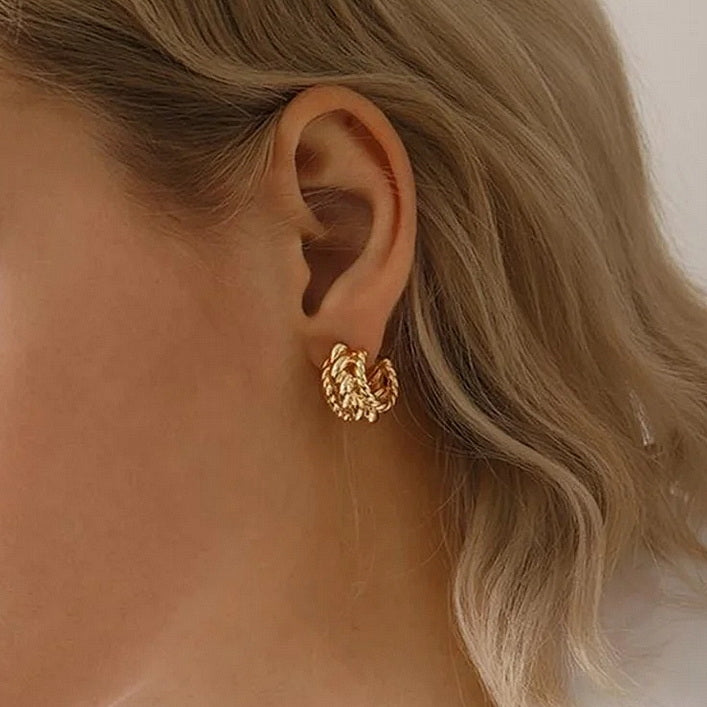 Chunky Braid Hoops