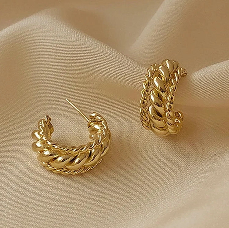 Chunky Braid Hoops