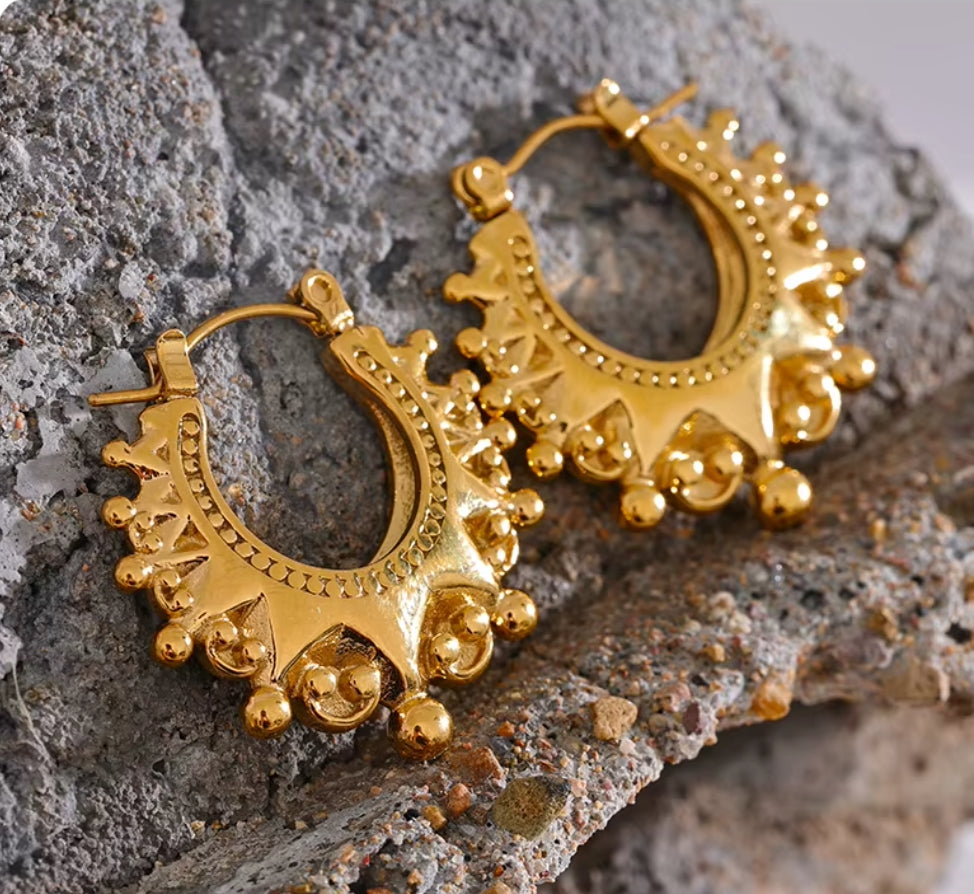 The Crown Beads Hoops