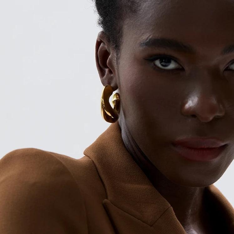 Thick Centre Hoop Earrings - Val Royce Jewellery