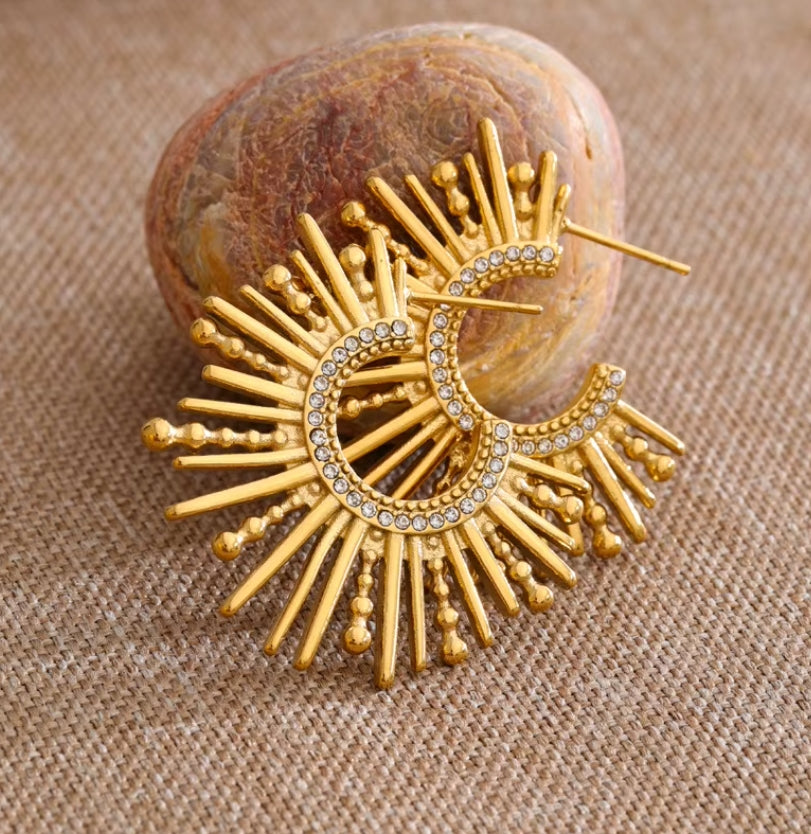 Aurora Sunburst Hoops