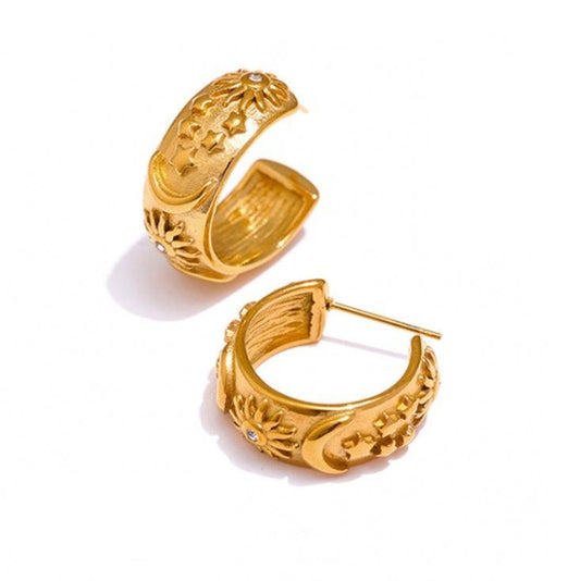 Celestial Hoop Earrings - Val Royce Jewellery