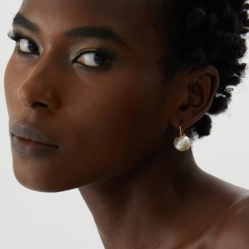 Classic Pearl Huggie Earrings - Val Royce Jewellery