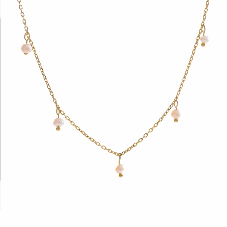 Mini Pearl Charm Necklace