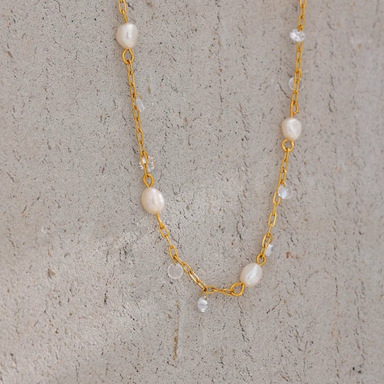 Mini Pearl Charm Chain