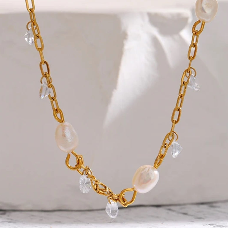 Mini Pearl Charm Chain
