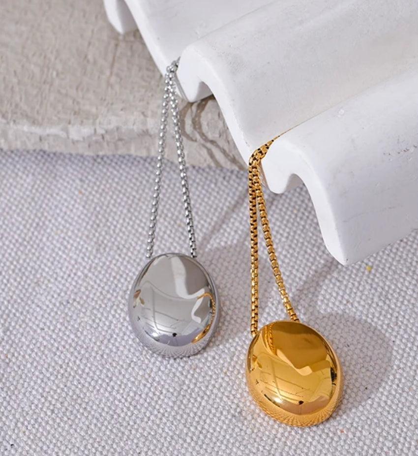 Oval Dome Chain Necklace - Val Royce Jewellery