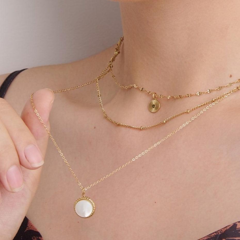 Stack Moonstone Chain Necklace - Val Royce Jewellery