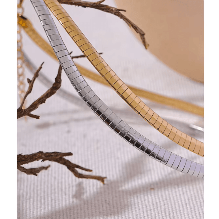 Bar Chain Collar Necklace - Val Royce Jewellery