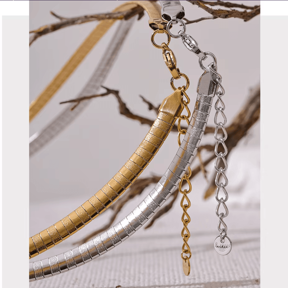 Bar Chain Collar Necklace - Val Royce Jewellery