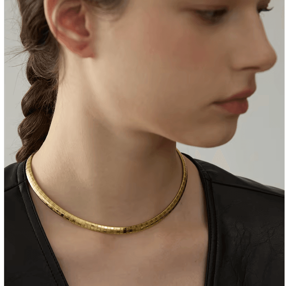 Bar Chain Collar Necklace - Val Royce Jewellery