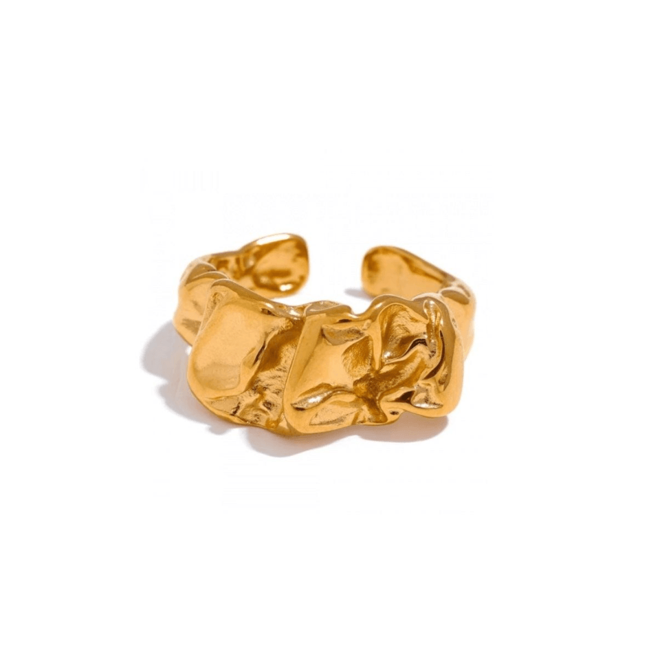 Chunky Molten Gold Ring - Val Royce Jewellery