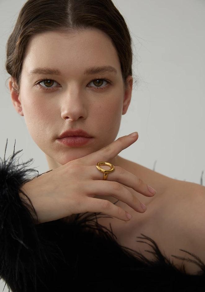 Molten Oval Ring - Val Royce Jewellery