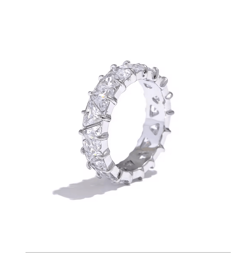 Trillion Cut Eternity Ring - Val Royce Jewellery