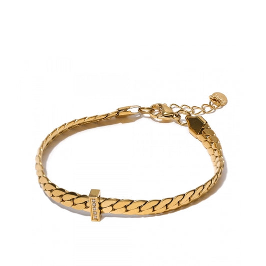 Paved Bar Chain Bracelet