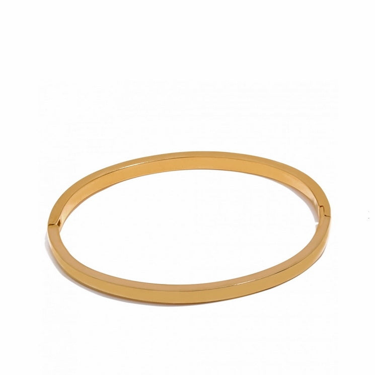 Polished Oval Bangle Bracelet