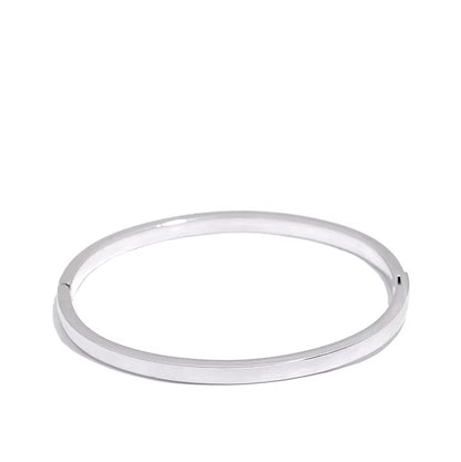 Polished Oval Bangle Bracelet