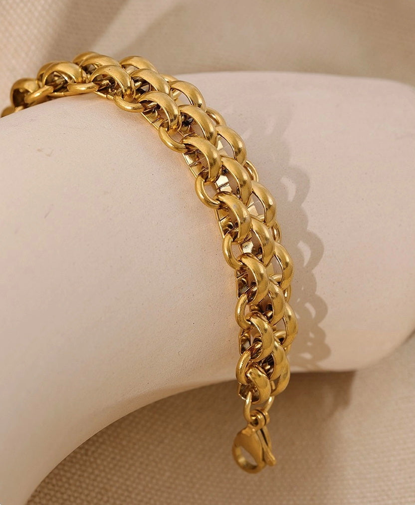 Three-Row Chain Bracelet