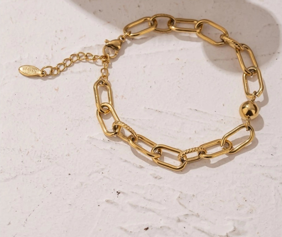 Bead Chain Link Bracelet