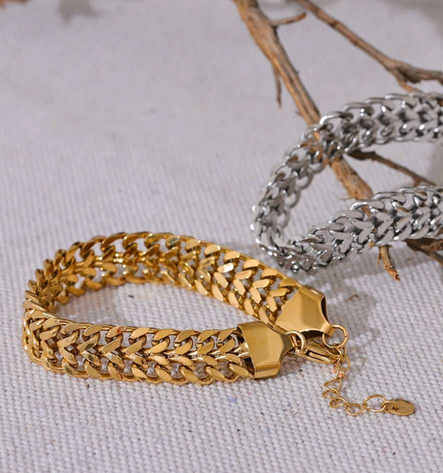 Double Row Chain Bracelet