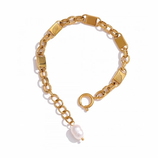 Baroque Pearl Chain Bracelet