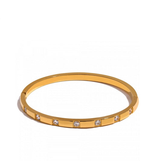 Stone Studded Bangle Bracelet