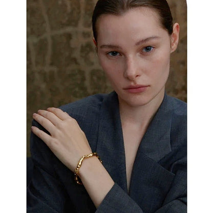 Hammered Gold Bangle