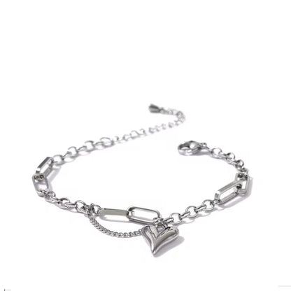 Heart Charm Chain Bracelet