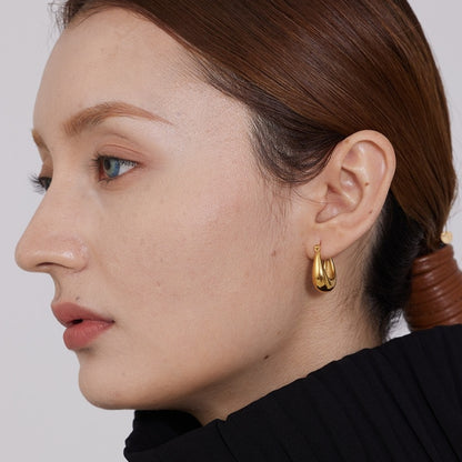 Tapered Smooth Huggie Earrings