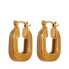 Ribbed Rectangle Earrings - Val Royce Jewellery