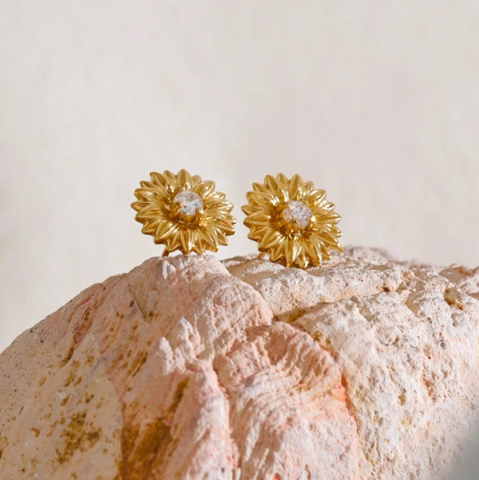 Sunflower Stud Earrings