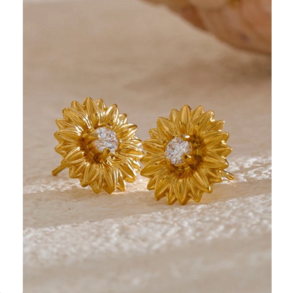 Sunflower Stud Earrings