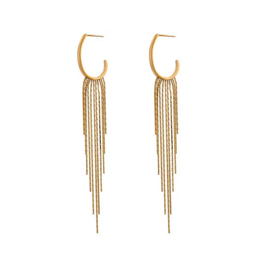 Crescent Waterfall Earrings