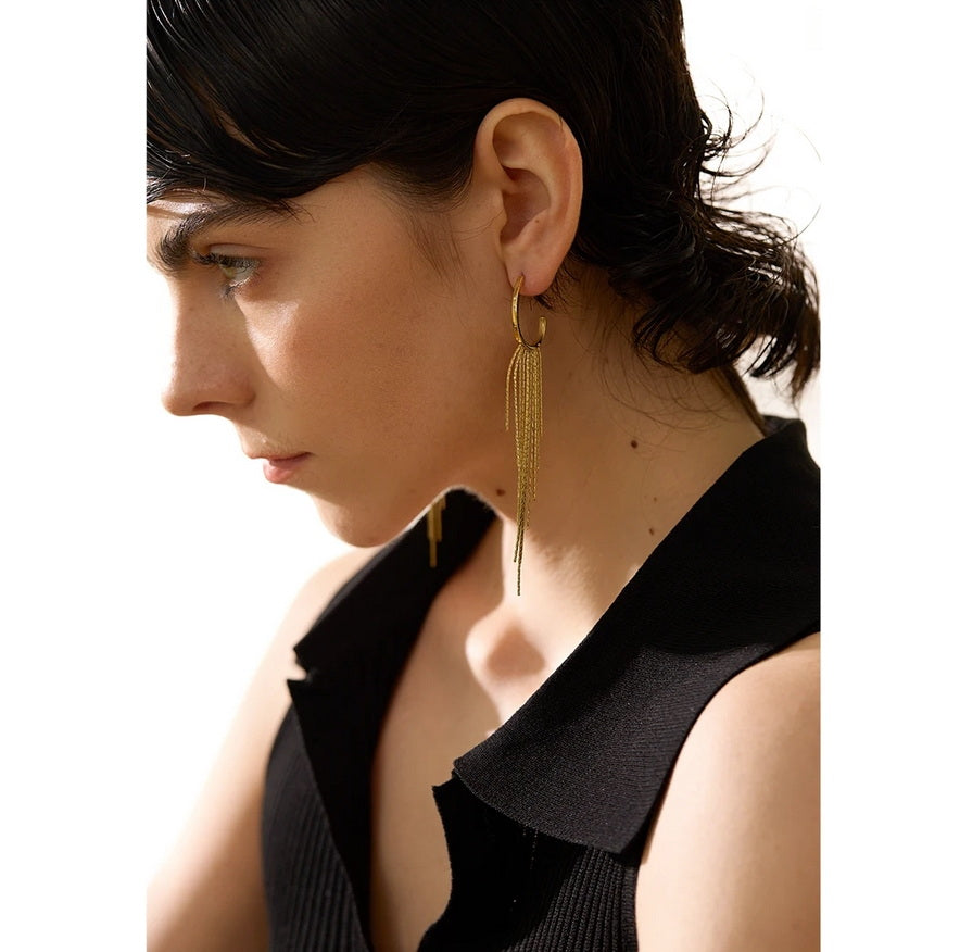 Crescent Waterfall Earrings