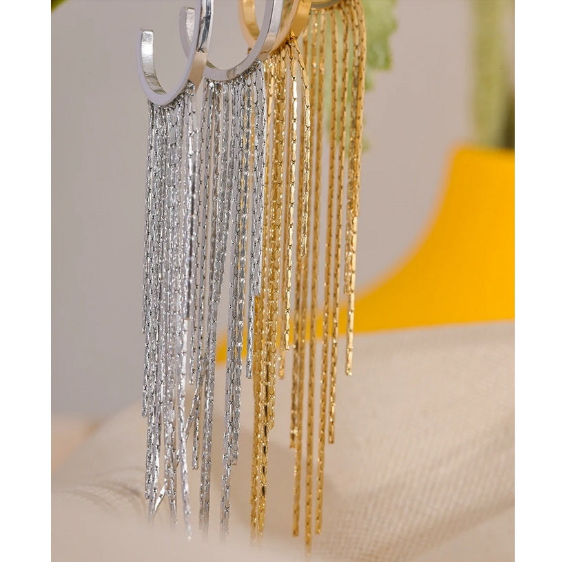 Crescent Waterfall Earrings